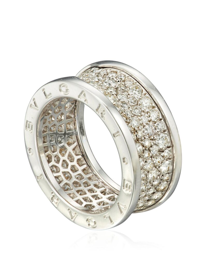 Bague B.zero1 Bulgari en or, modèle multi-anneaux inspiré du Colisée