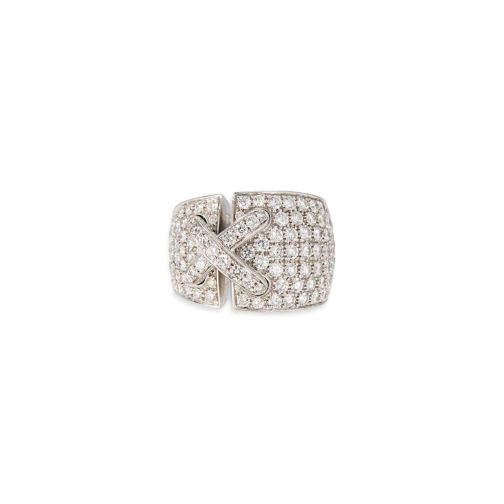Bracelet Liens Chaumet en or et diamants, motif entrelacs signature