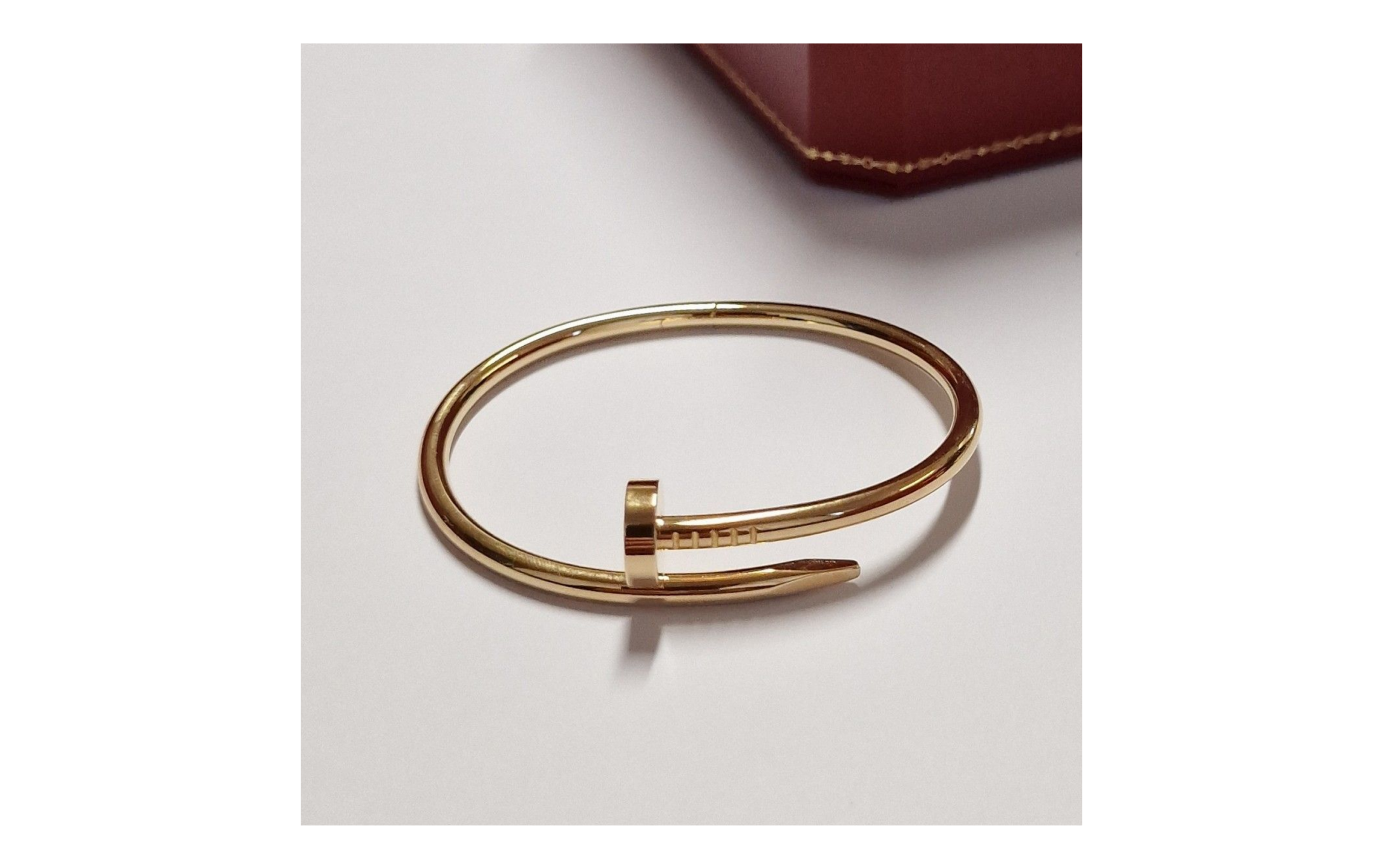 Bracelet Cartier Juste un Clou or jaune taille 17 — rayures profondes