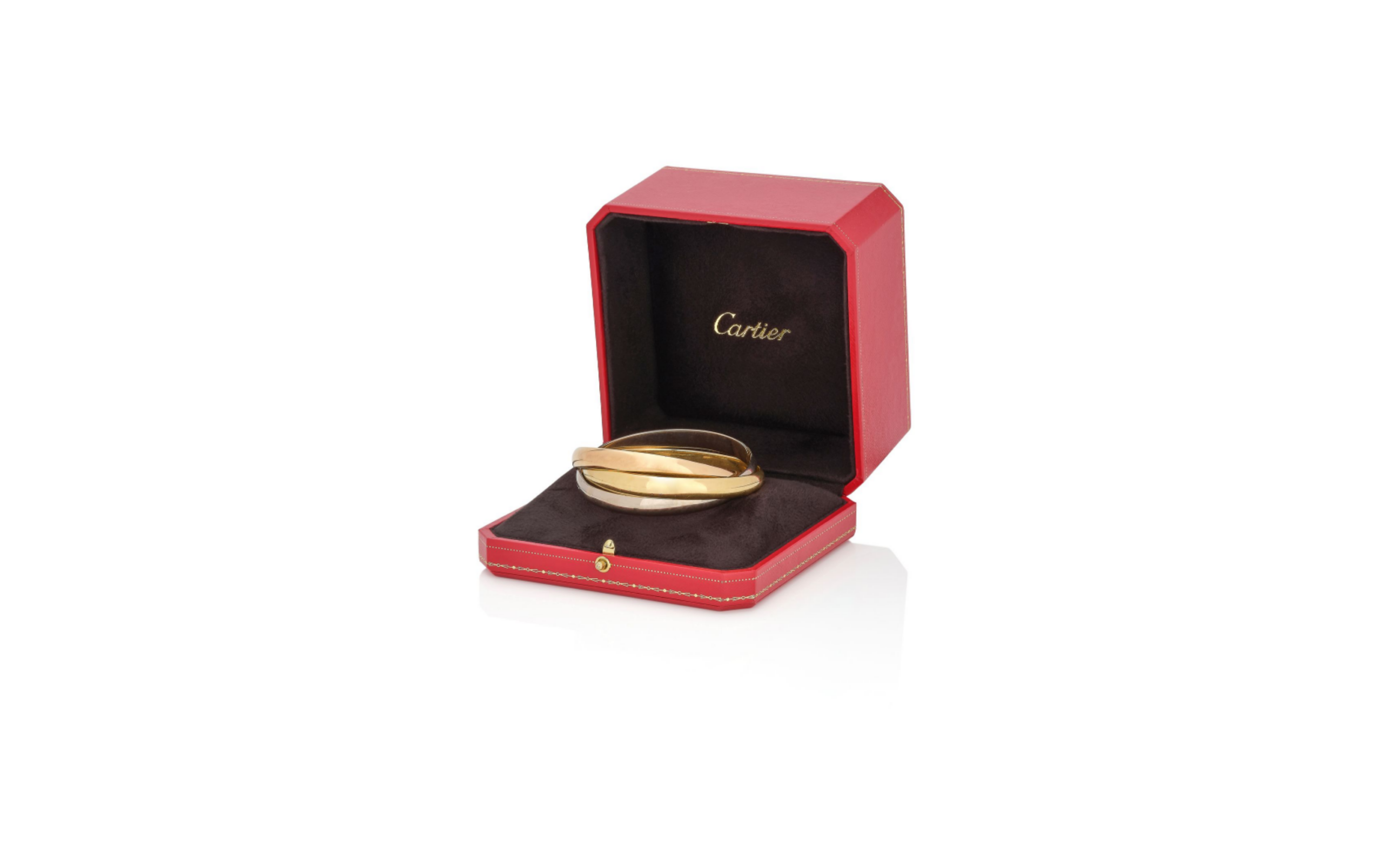 Bracelet Cartier Trinity grand modèle or tricolore 18K — taille 18 très bon état avec écrin