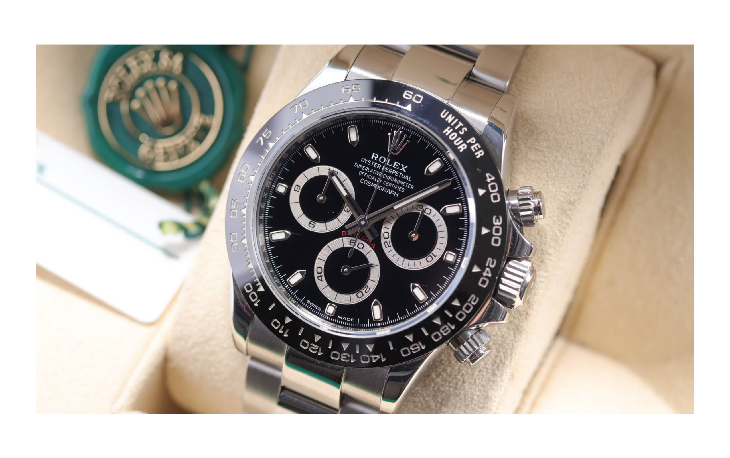Rolex Daytona 116500LN 2015 — bracelet élargi sans papiers