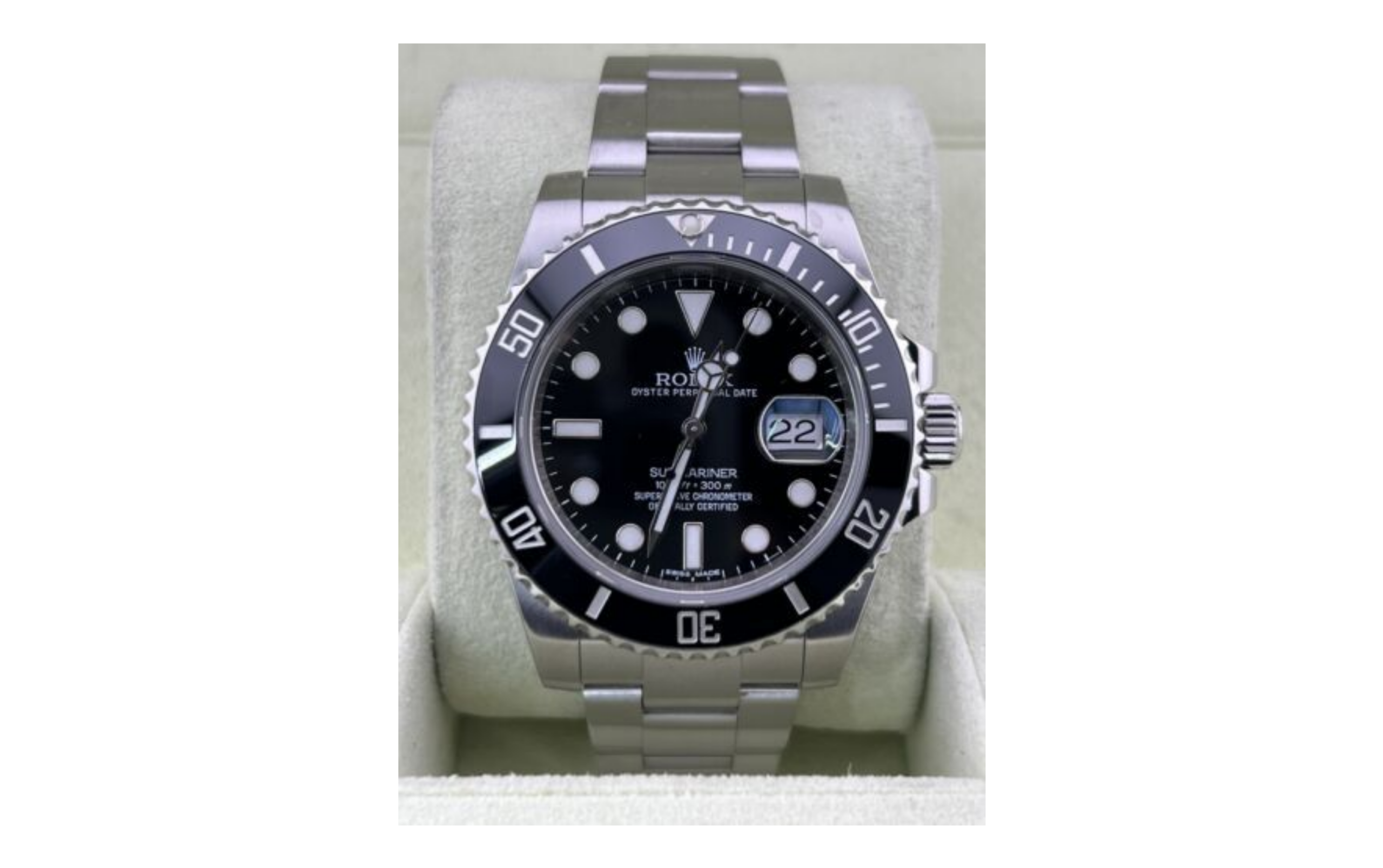 Rolex Submariner 116610LN 2018 cadran noir — full set boîte et papiers