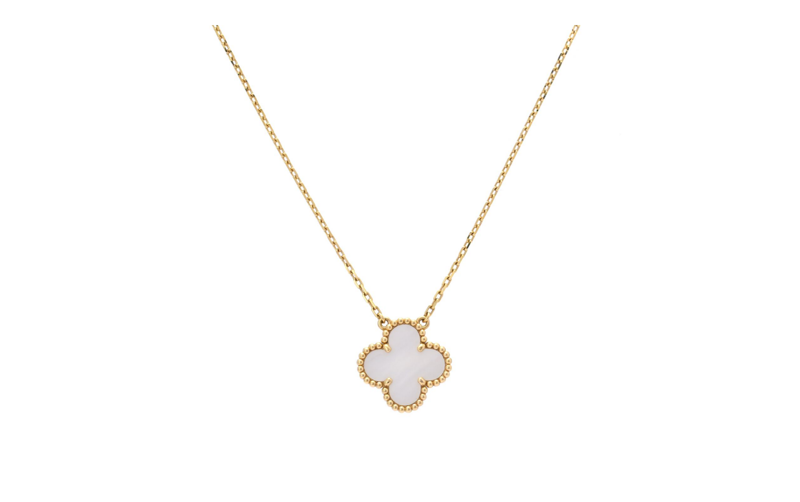 Collier Van Cleef & Arpels Alhambra Vintage nacre grise